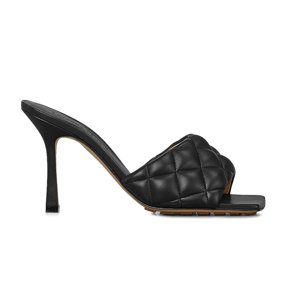 Bottega Veneta Black Leather Quilted Mules